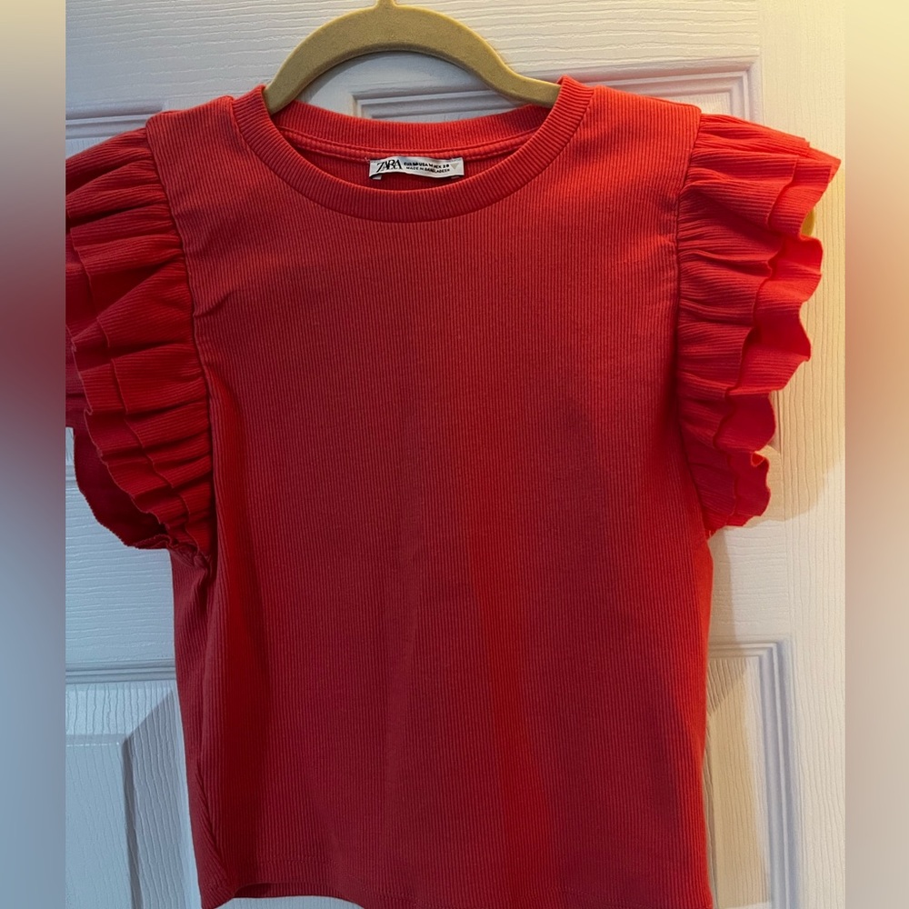 Zara cotton crop top. Like new